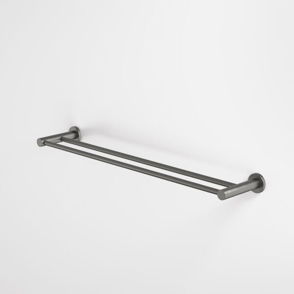 Liano II Double Towel Rail 640mm in Gunmetal | Caroma #Colour_Gunmetal