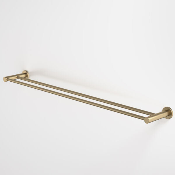 Liano II Double Towel Rail 840mm in Brushed Brass | Caroma #Colour_Brushed Brass