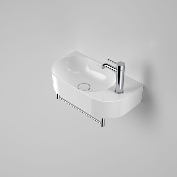 Liano II Hand Wall Basin Integrated Towel Rail in Chrome | Caroma #Colour_Chrome