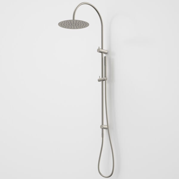 Liano II Rail Shower with Overhead in Brushed Nickel | Caroma #Colour_Brushed Nickel