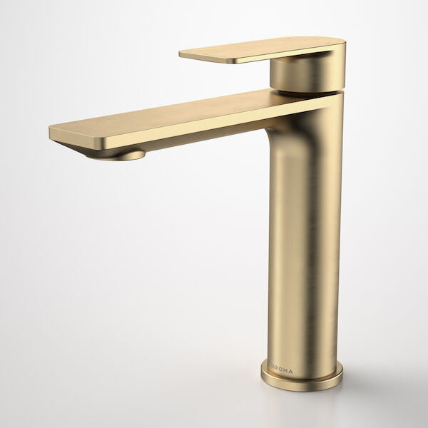 Urbane II Mid Tower Basin Mixer in Brushed Brass | Caroma #Colour_Brushed Brass