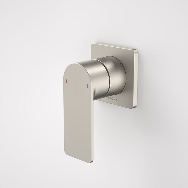 Urbane II Bath/Shower Mixer - Square Cover Plate in Brushed Nickel | Caroma #Colour_Brushed Nickel