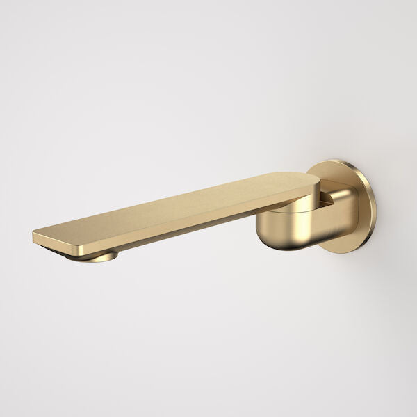 Urbane II 220mm Bath Swivel Outlet - Round Cover Plate in Brushed Brass | Caroma #Colour_Brushed Brass
