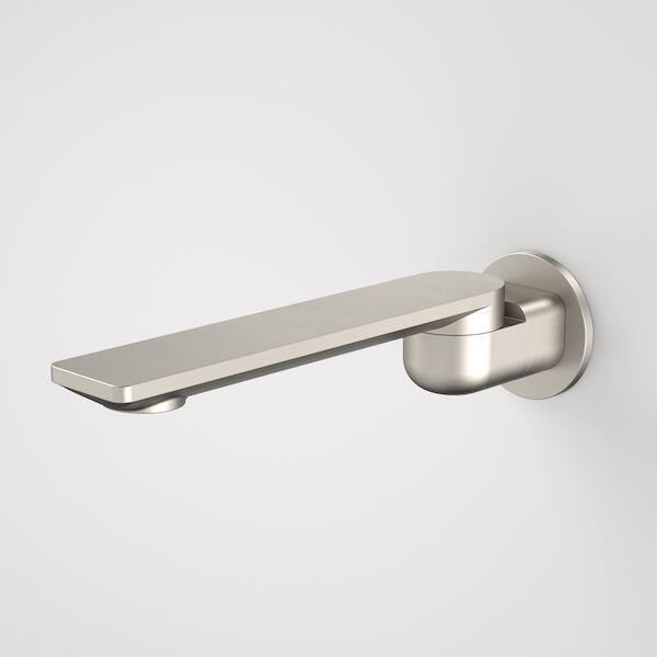 Urbane II 220mm Bath Swivel Outlet - Round Cover Plate in Brushed Nickel | Caroma #Colour_Brushed Nickel