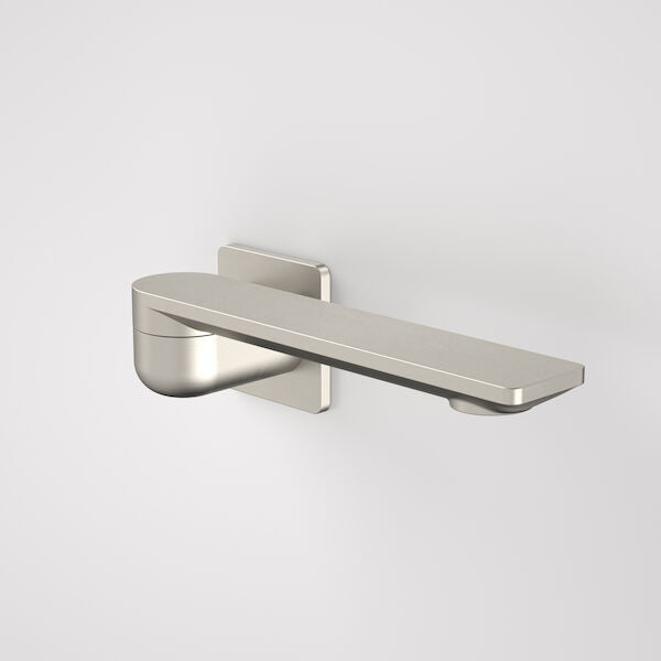 Urbane II 220mm Bath Swivel Outlet - Square Cover Plate in Brushed Nickel | Caroma #Colour_Brushed Nickel