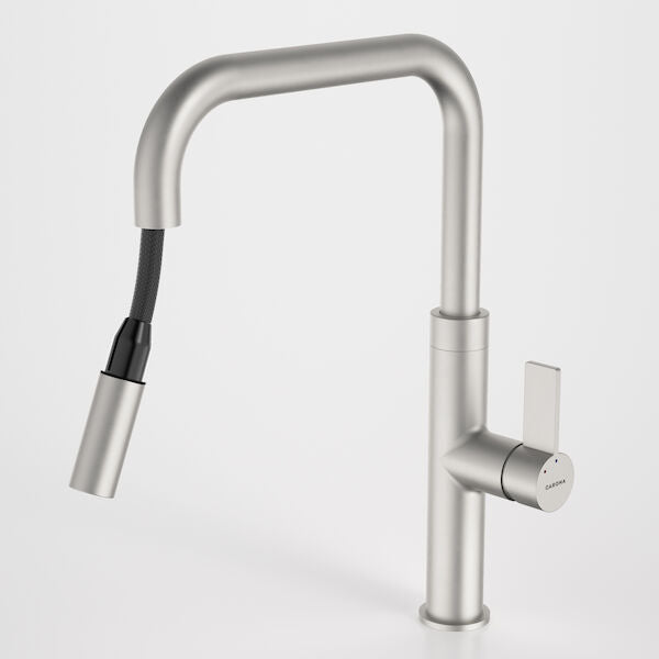 Urbane II Pull Out Sink Mixer in Brushed Nickel | Caroma #Colour_Brushed Nickel