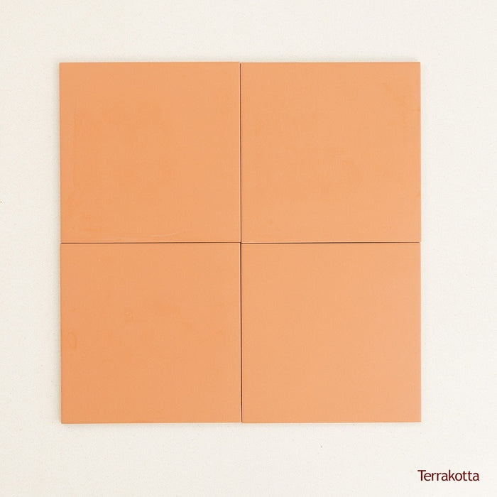 Spanish Bauhome Floor & Wall Cement Look Tile in Terrakotta, Matt finish