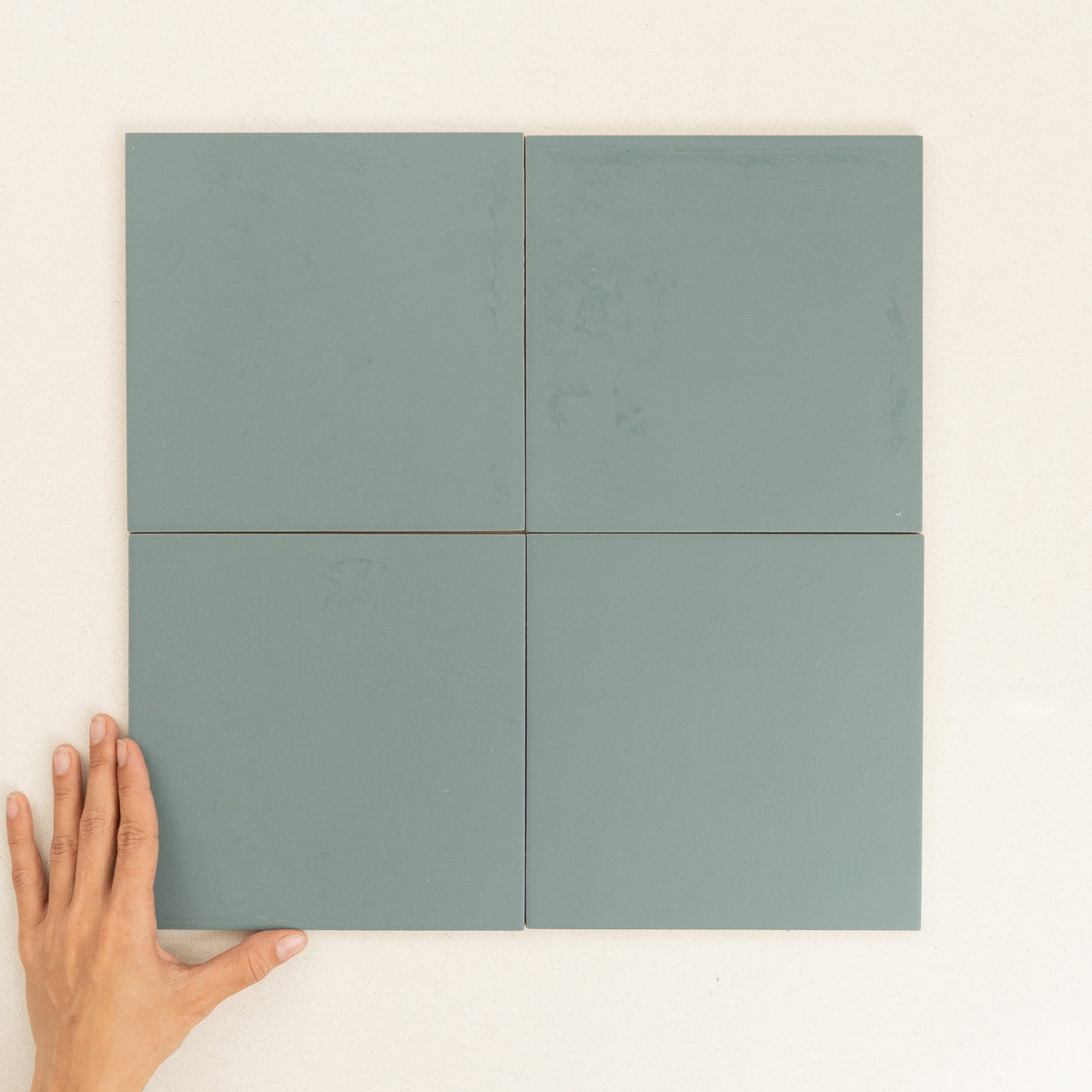 Spanish Bauhome Floor & Wall Cement Look Tile in Terrakotta, Minze, Grun, Rose, Weiss, Schwarz, Grau & Glacier, Matt finish