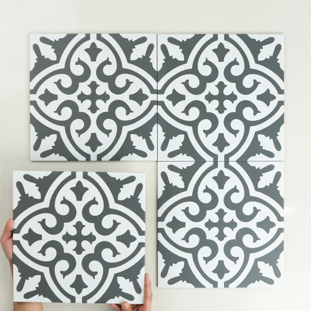 Kenthurst Encaustic Look Patterned Floor & Wall Tile Australian Made 300x300mm