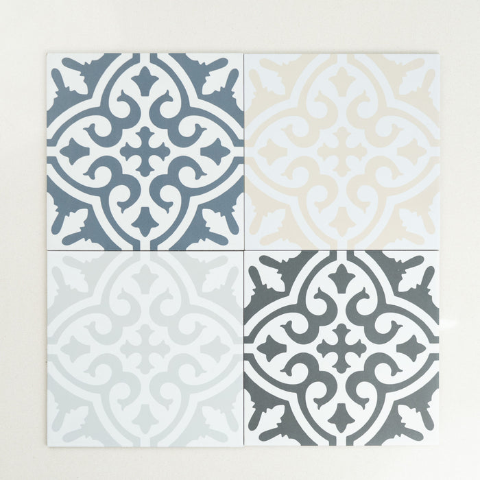 Kenthurst Encaustic Look Patterned Floor & Wall Tile Australian Made 300x300mm