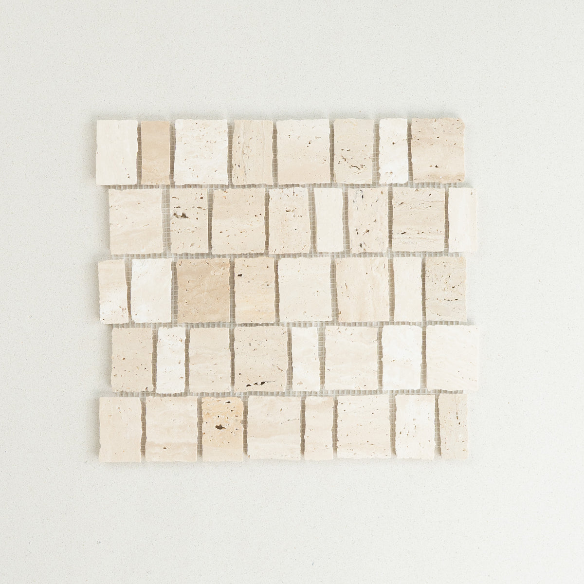 Travertine Split Edge Mosaic | Tumbled & Honed Natural Stone