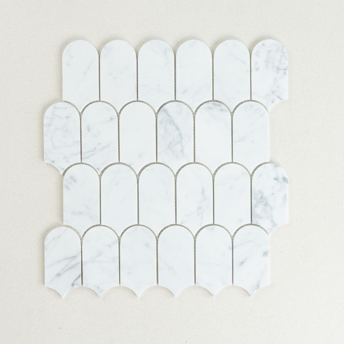 Carrara Feather Marble Mosaic | Honed Natural Stone