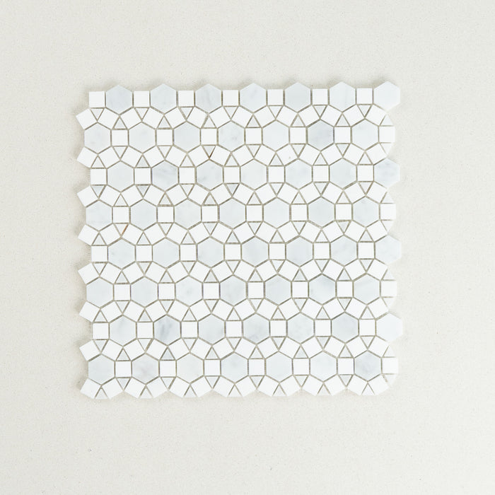 Carrara Castle Marble Mosaic | Honed & Polished Natural Stone