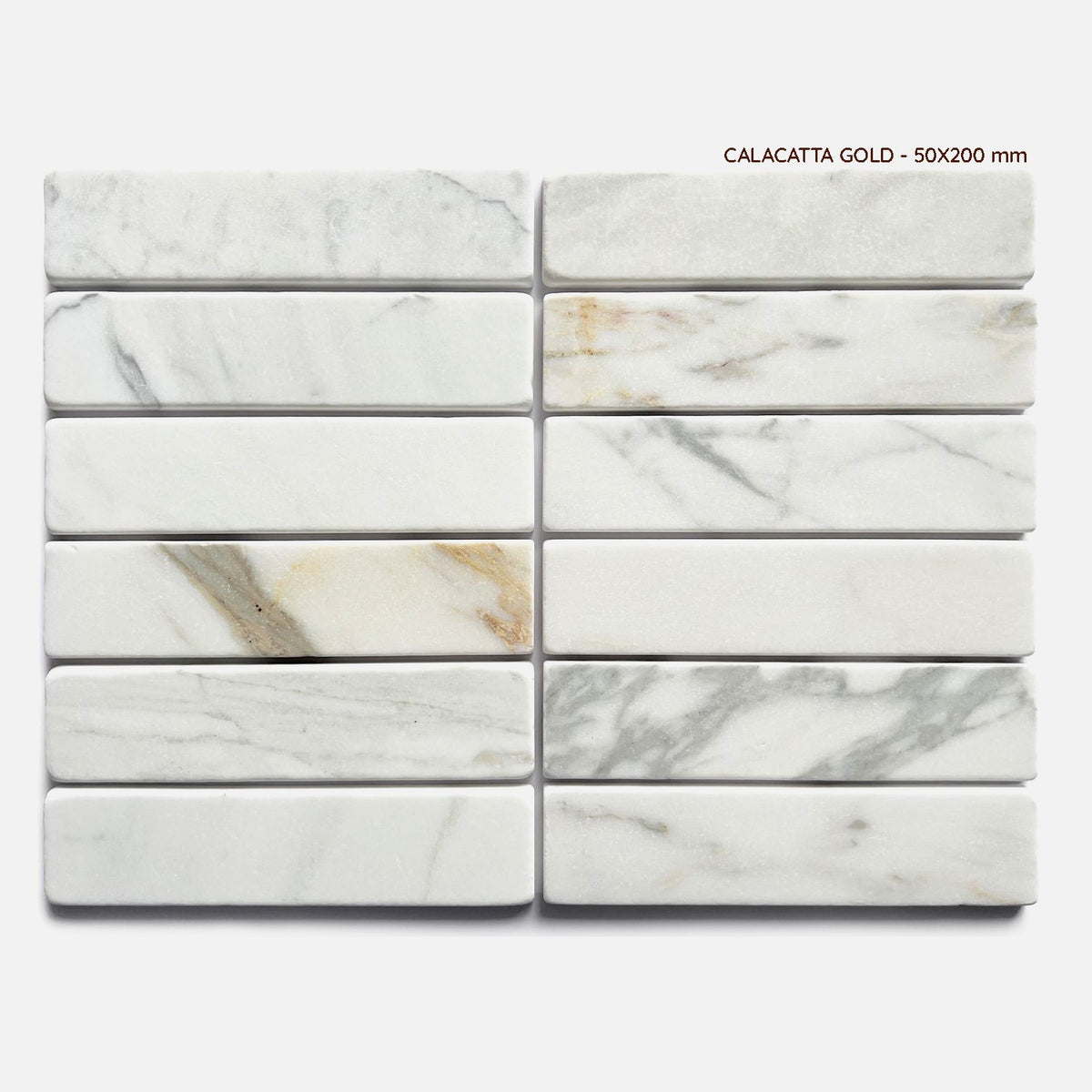 Apollo Series Calacatta Natural Stone Floor and Wall Tile – Tumbled finish