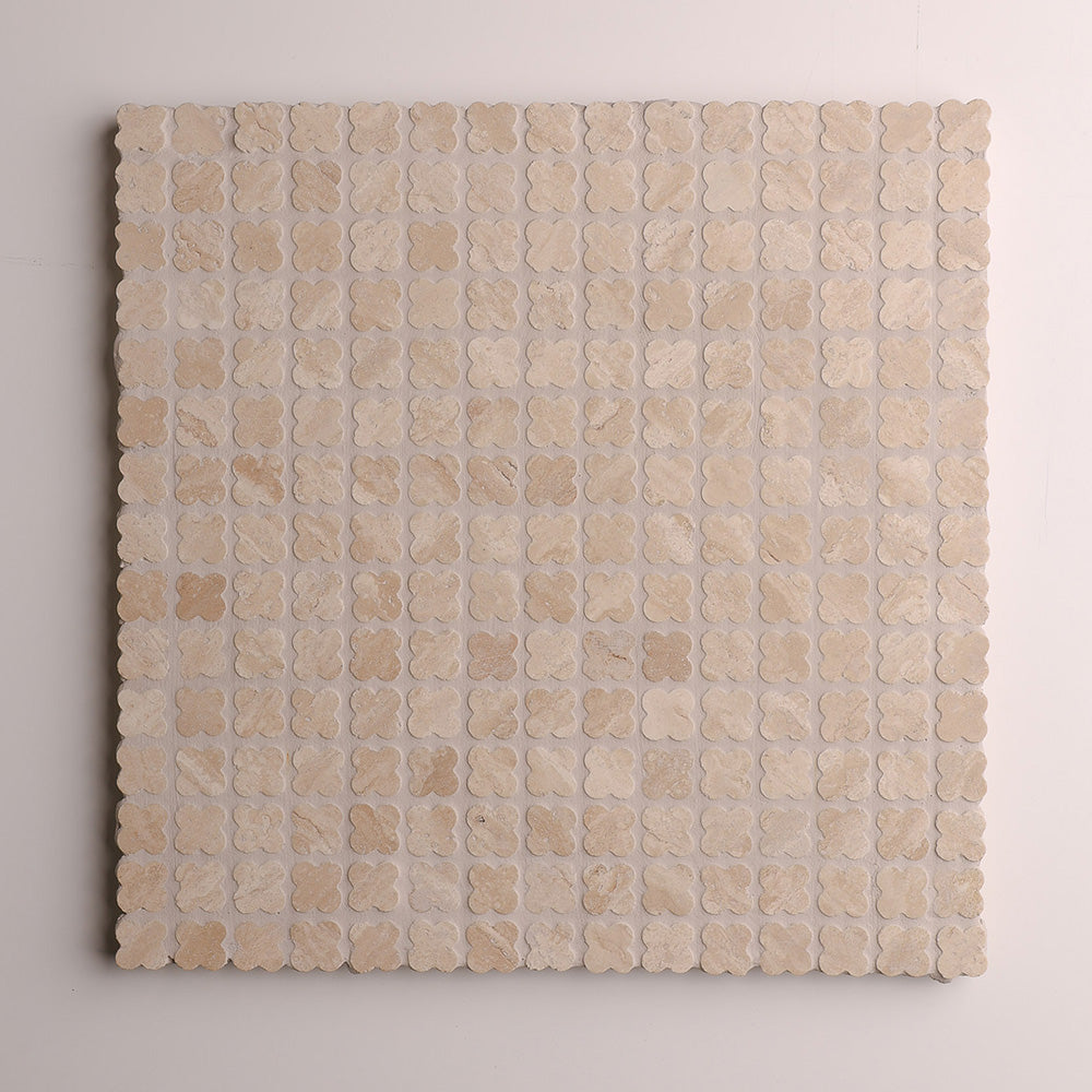 Alhambra Flower Travertine Beige Mosaic