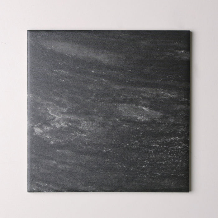 Amici Series Porcelain Floor and Wall Tile in Black, Matt finish