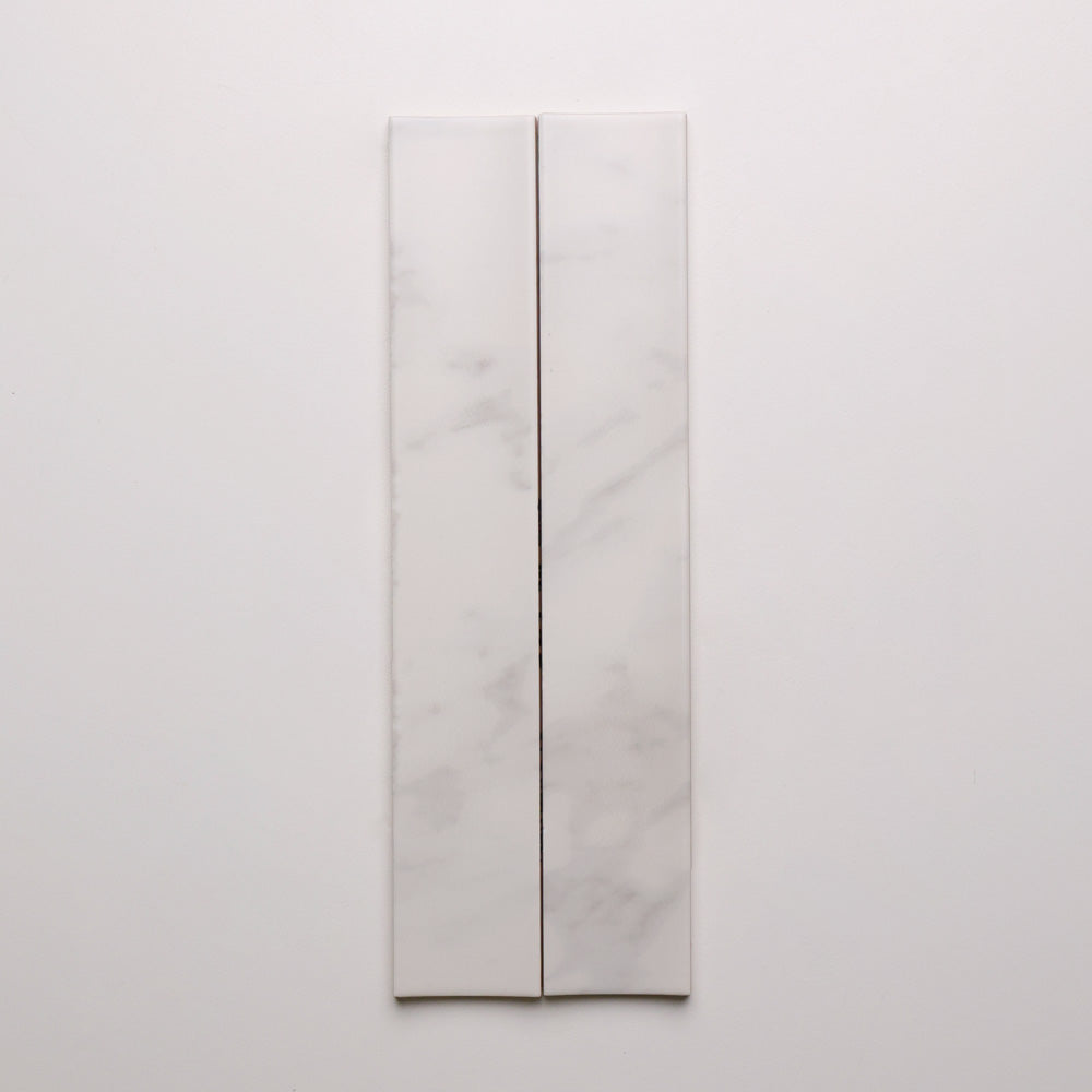 Amici Series Porcelain Floor and Wall Tile in White, Satin finish