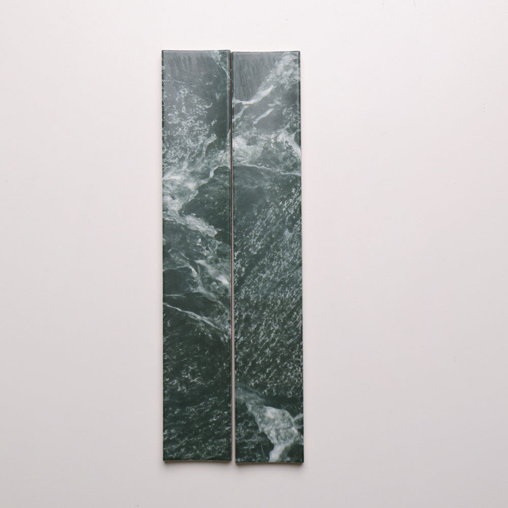 Amici Series Porcelain Floor and Wall Tile in Green, Satin finish