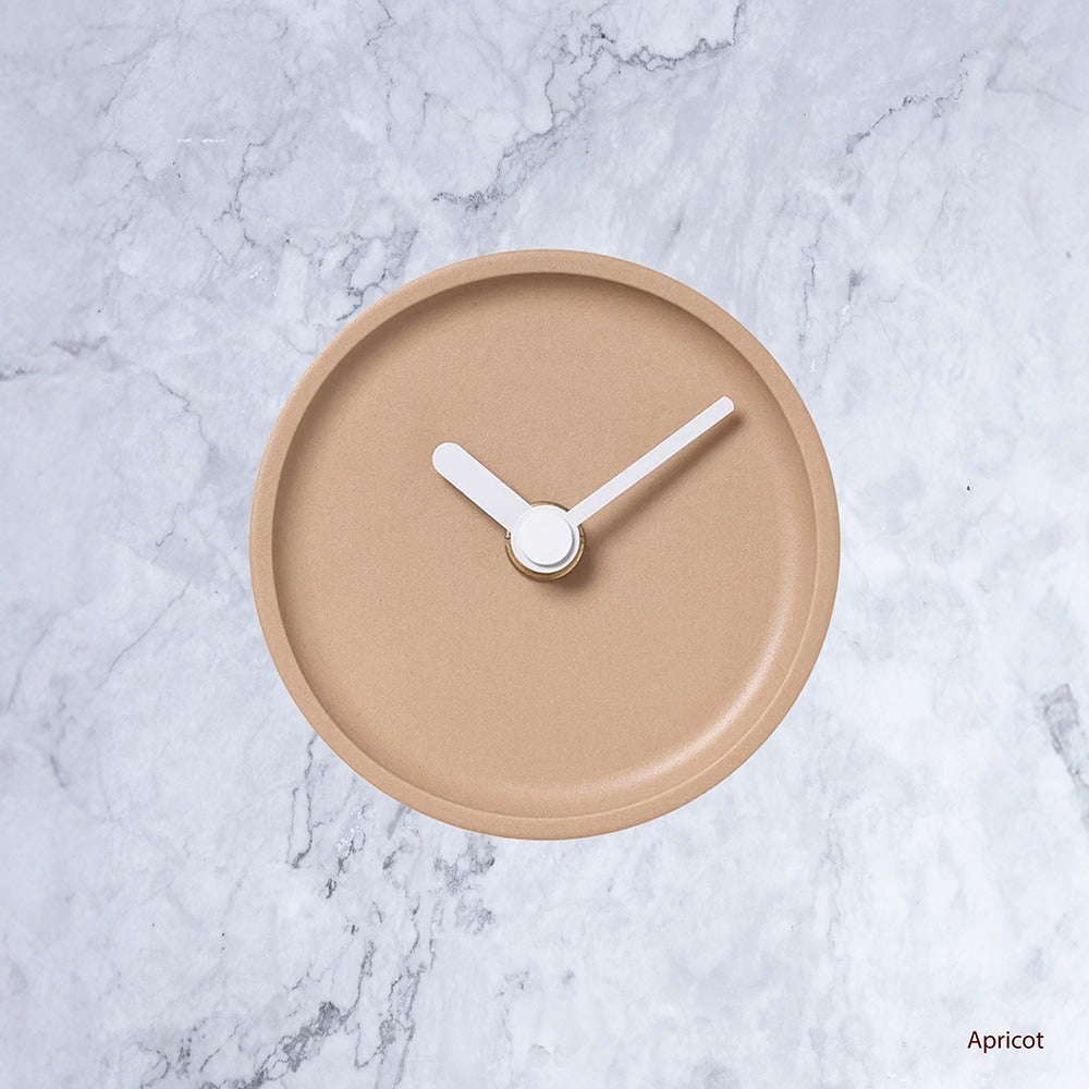 Kanto Japanese Crafted Small Clock in Apricot