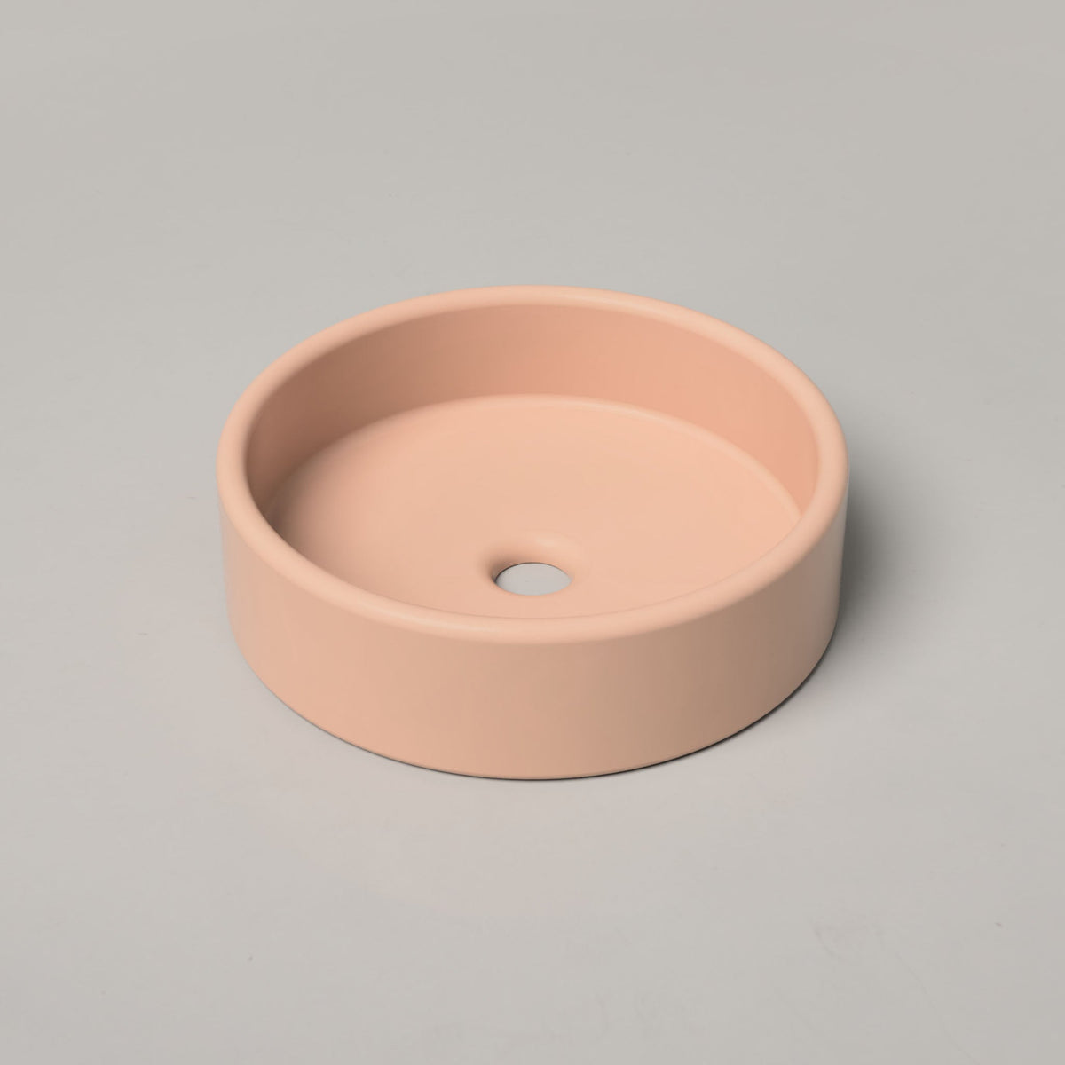 Nood Co Bowl Concrete Basin in Pastel Peach | Nood Co
