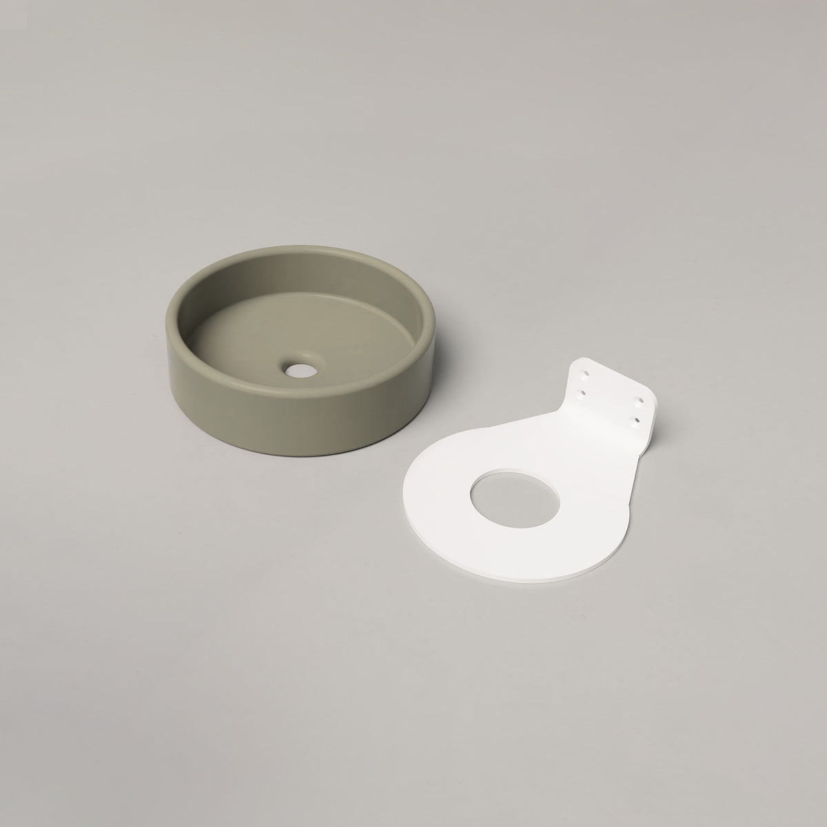 Nood Co Bowl Concrete Basin in Sage | Nood Co
