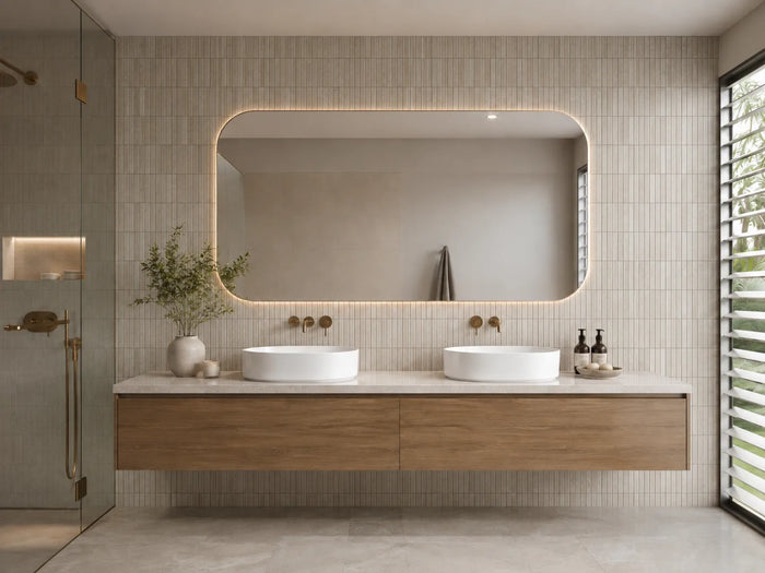 Botticino Stack Marble Mosaic | Honed Natural Stone