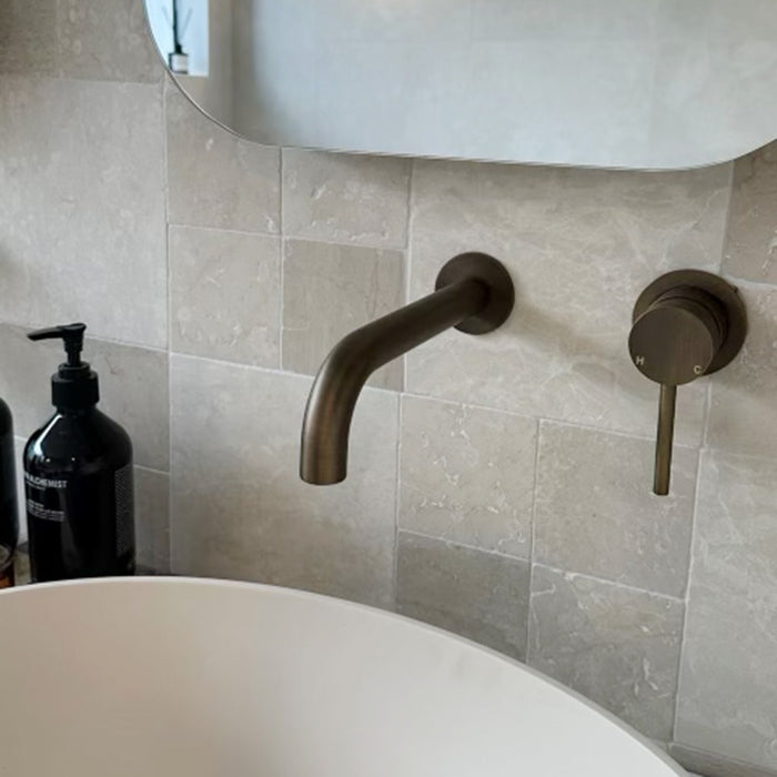 Botticino Square Marble Tile & Mosaic | Tumbled Natural Stone