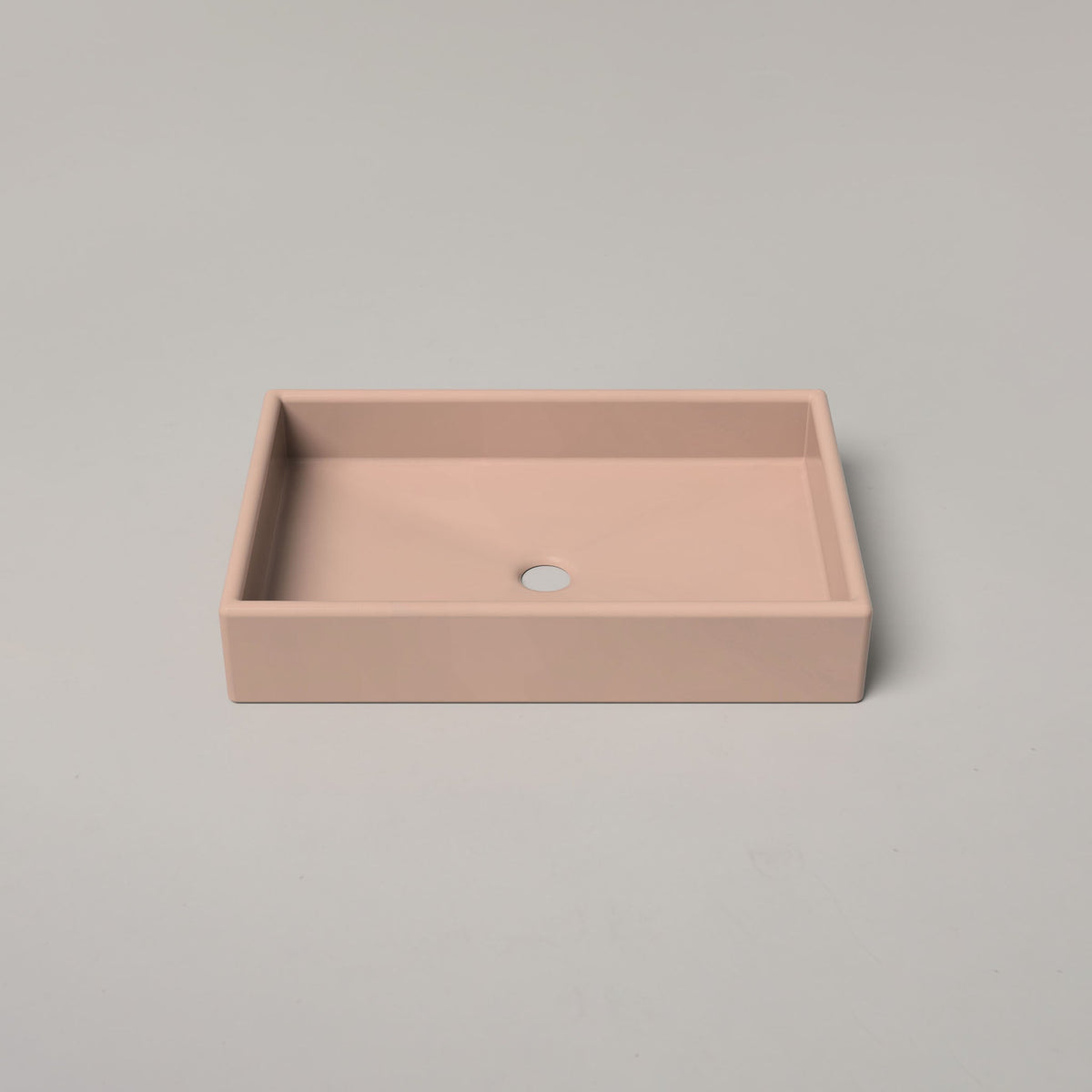 Nood Co Box Concrete Basin in Blush Pink | Nood Co