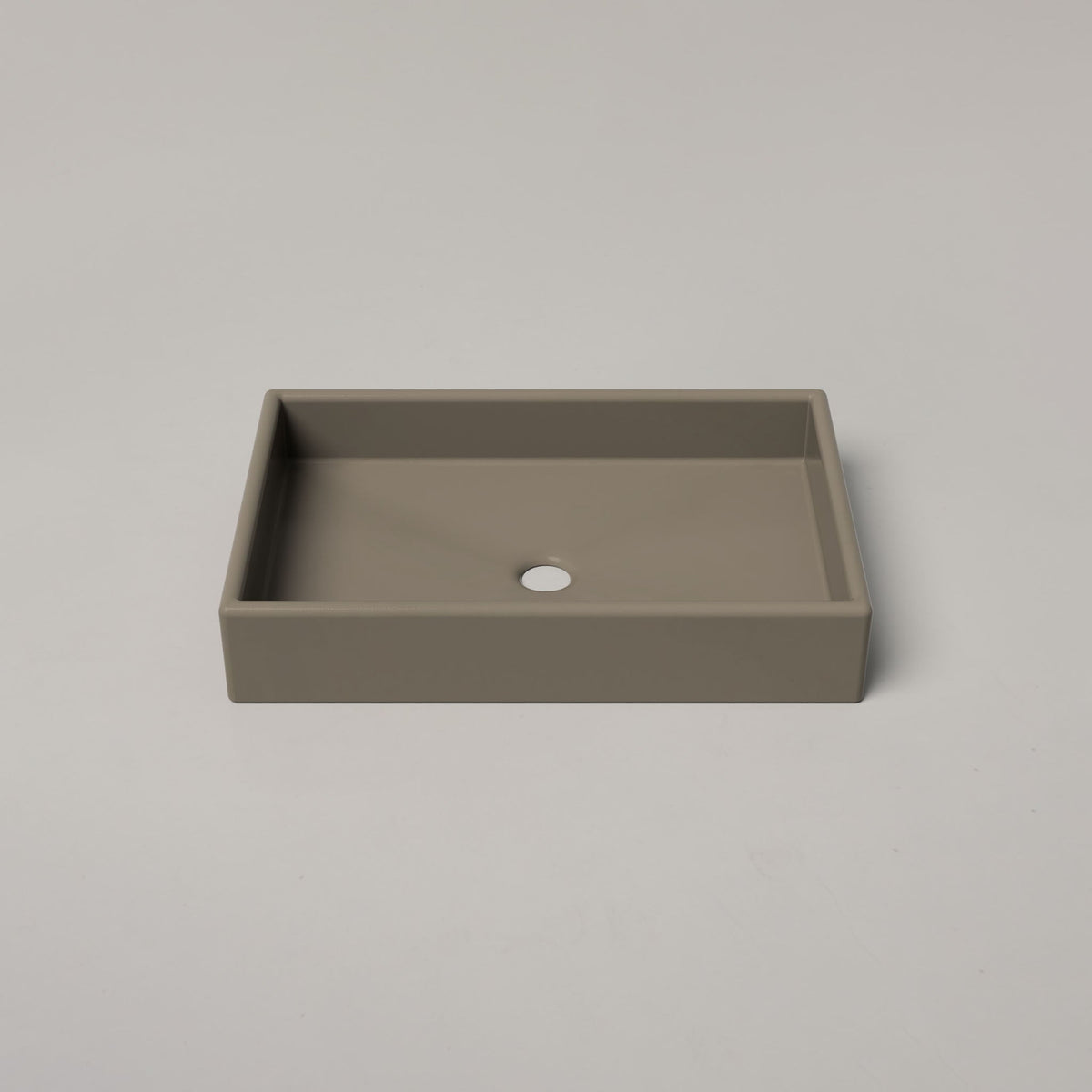 Nood Co Box Concrete Basin in Olive | Nood Co