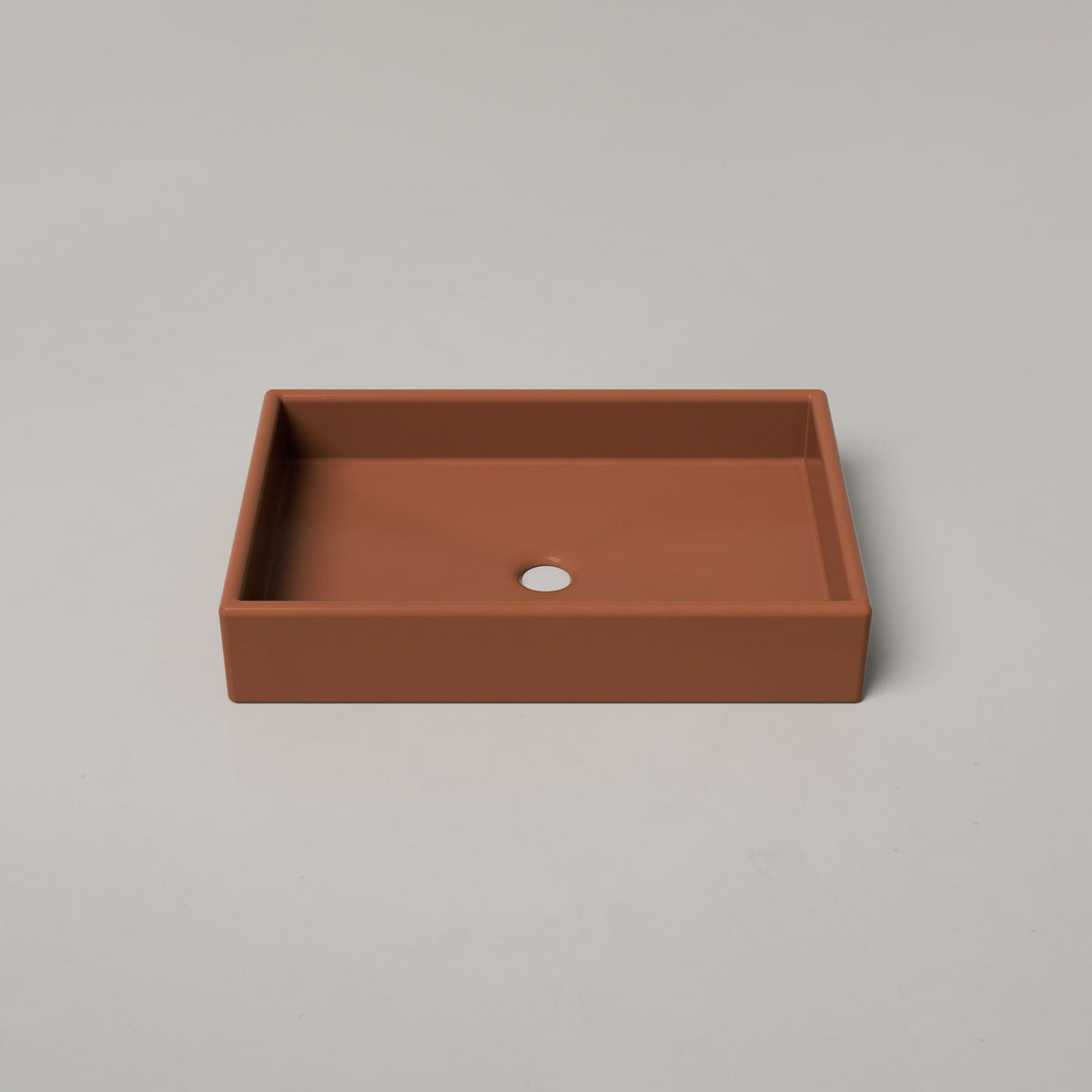Nood Co Box Concrete Basin in Rust | Nood Co