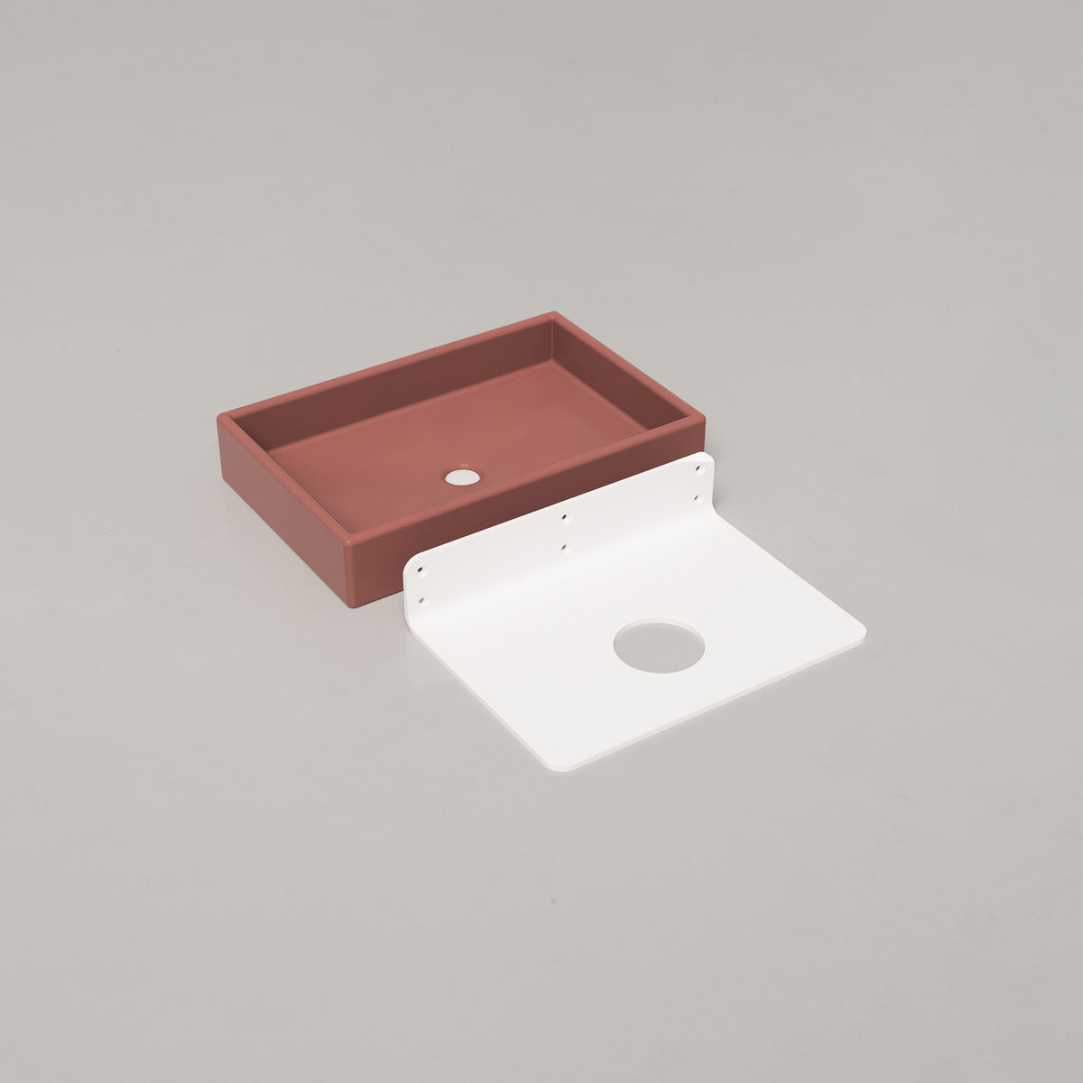 Nood Co Box Concrete Basin in Musk, wall mount | Nood Co
