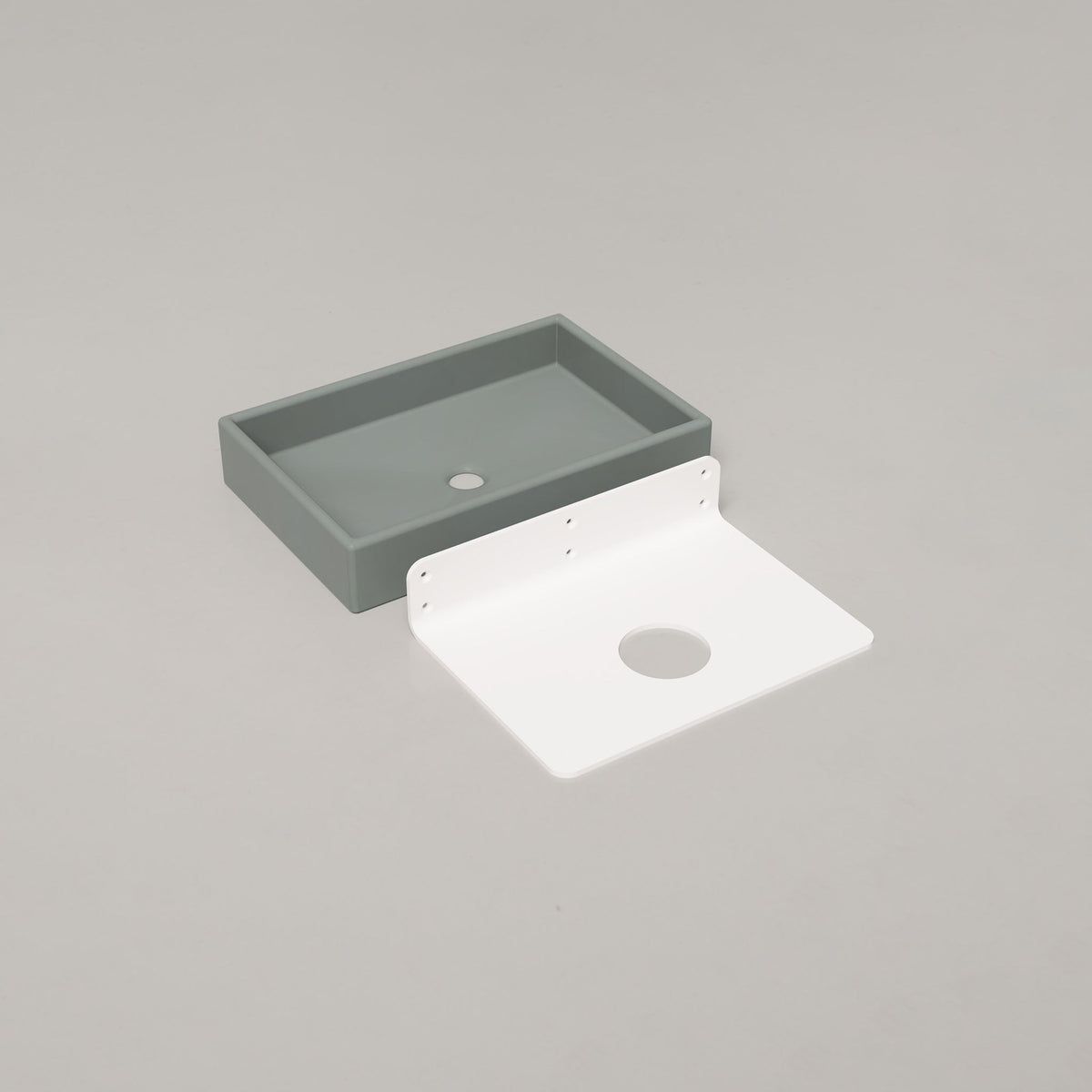 Nood Co Box Concrete Basin in Rowboat, wall mount | Nood Co