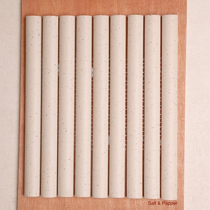 Bamboo Series Porcelain 286x260 mm Mosaic in Burgundy, Green, Mint, Gris & Salt & Pepper, Matt finish
