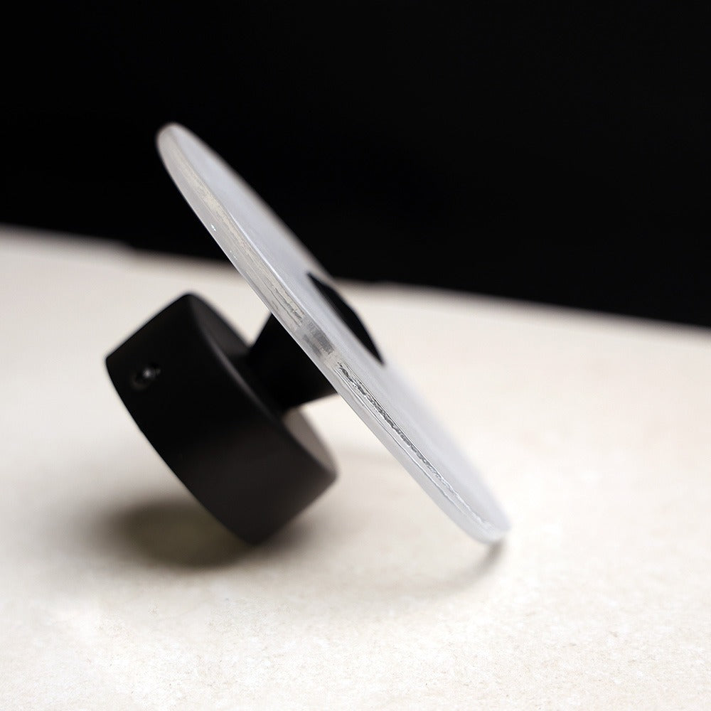 Lunara Caspia Frosted Wall Light in Black