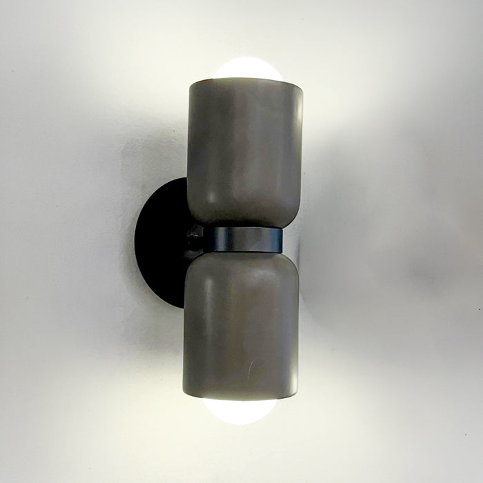 Lunara Harlow Ceramic Wall Light in Matte Black / Black #Colour_Matte Black / Black