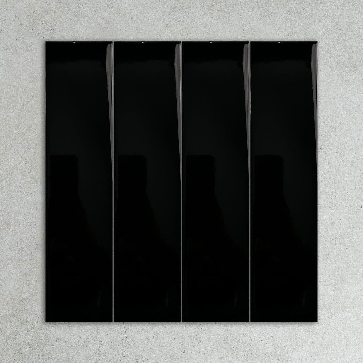 Polo Series Ceramic Tile in Black, Gloss finish