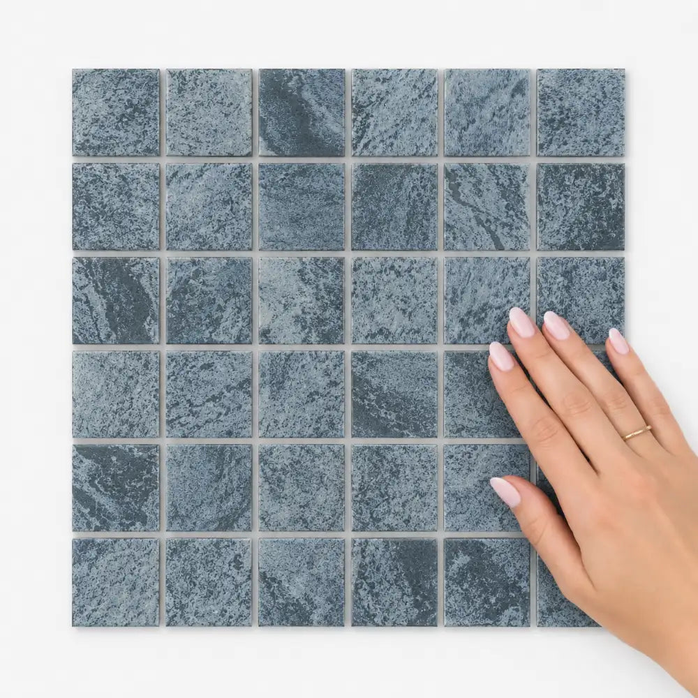 Hideaway Alpine Sukabumi Series Mosaic 47x47 in Blue, Matt finish
