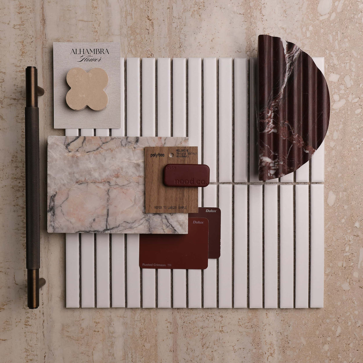 Botanica Kit Kat Series Porcelain Mosaic in White, Matt finish