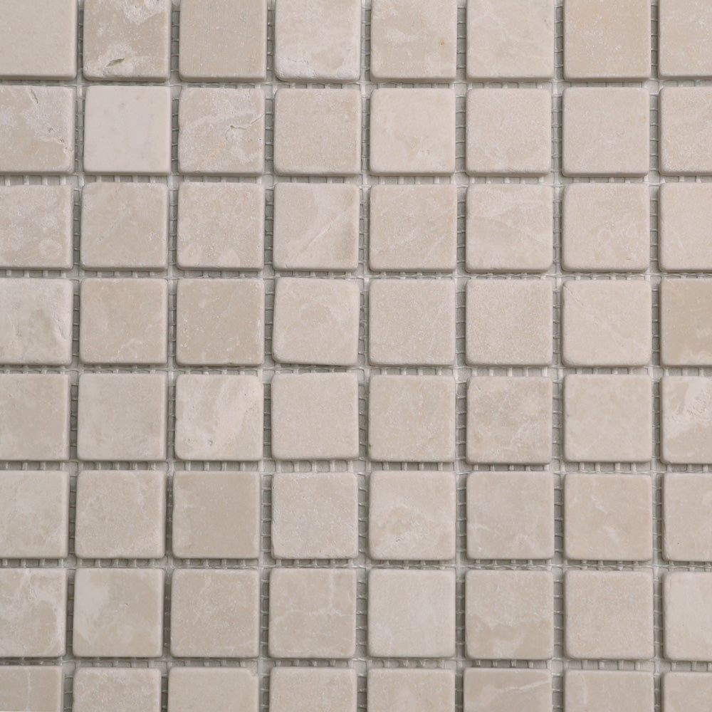 Botticino Square Marble Tile & Mosaic | Tumbled Natural Stone