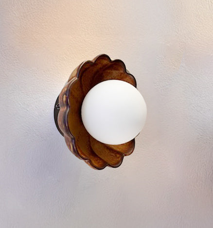 Lunara Bloom Wall Sconce Light in Brown