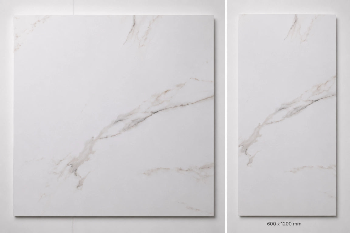 Builders Range Multi Carrara Glazed Floor and Wall Tile