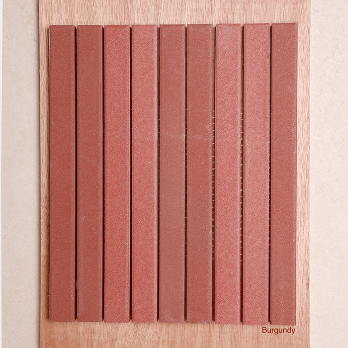 Chalk Series Porcelain 286x260 mm Mosaic in Burgundy, Matt finish