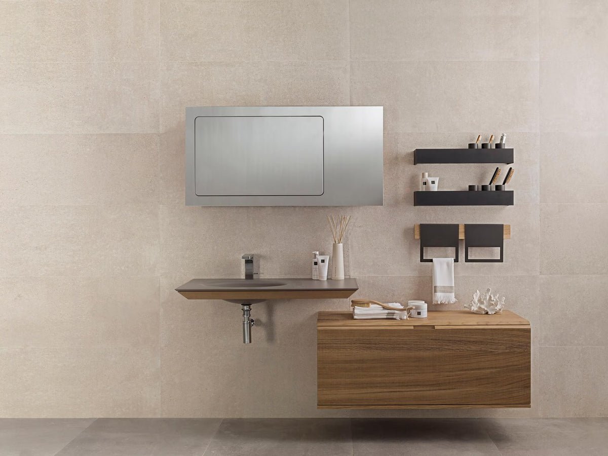 Bottega Series Spanish Floor and Wall Tile in Caliza, Matt & 3D / Texture finish