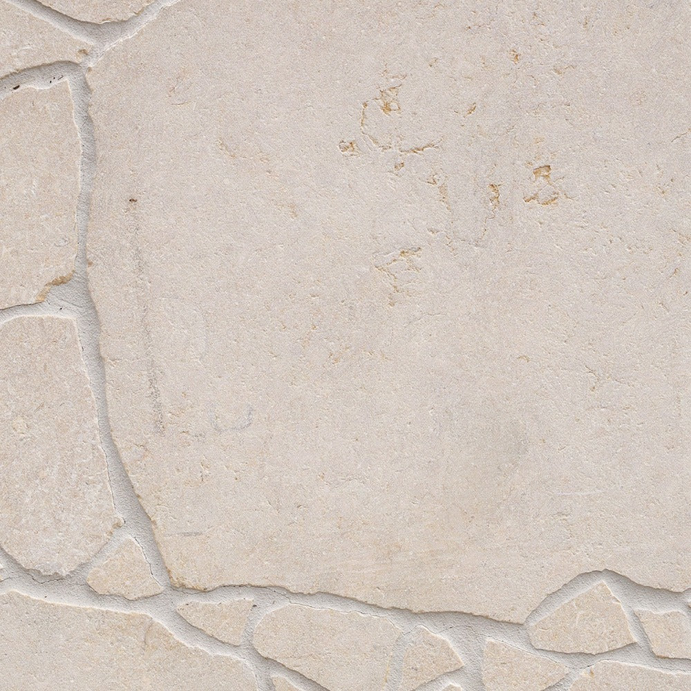 Crema Novelda Sandblasted & Tumbled Limestone Crazy Pave