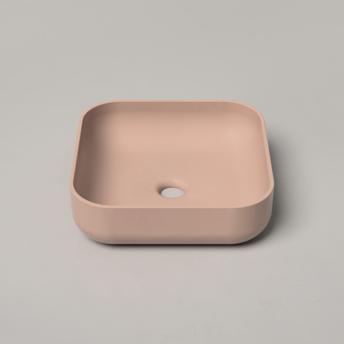 Nood Co Cube Concrete Basin in Blush Pink | Nood Co