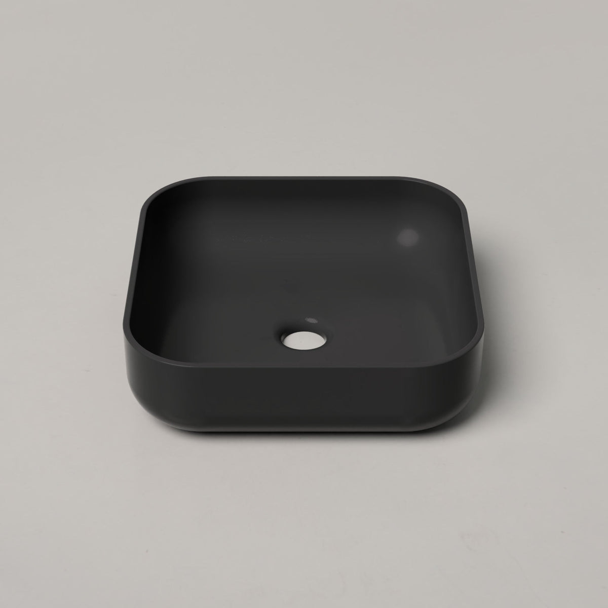 Nood Co Cube Concrete Basin in Charcoal | Nood Co