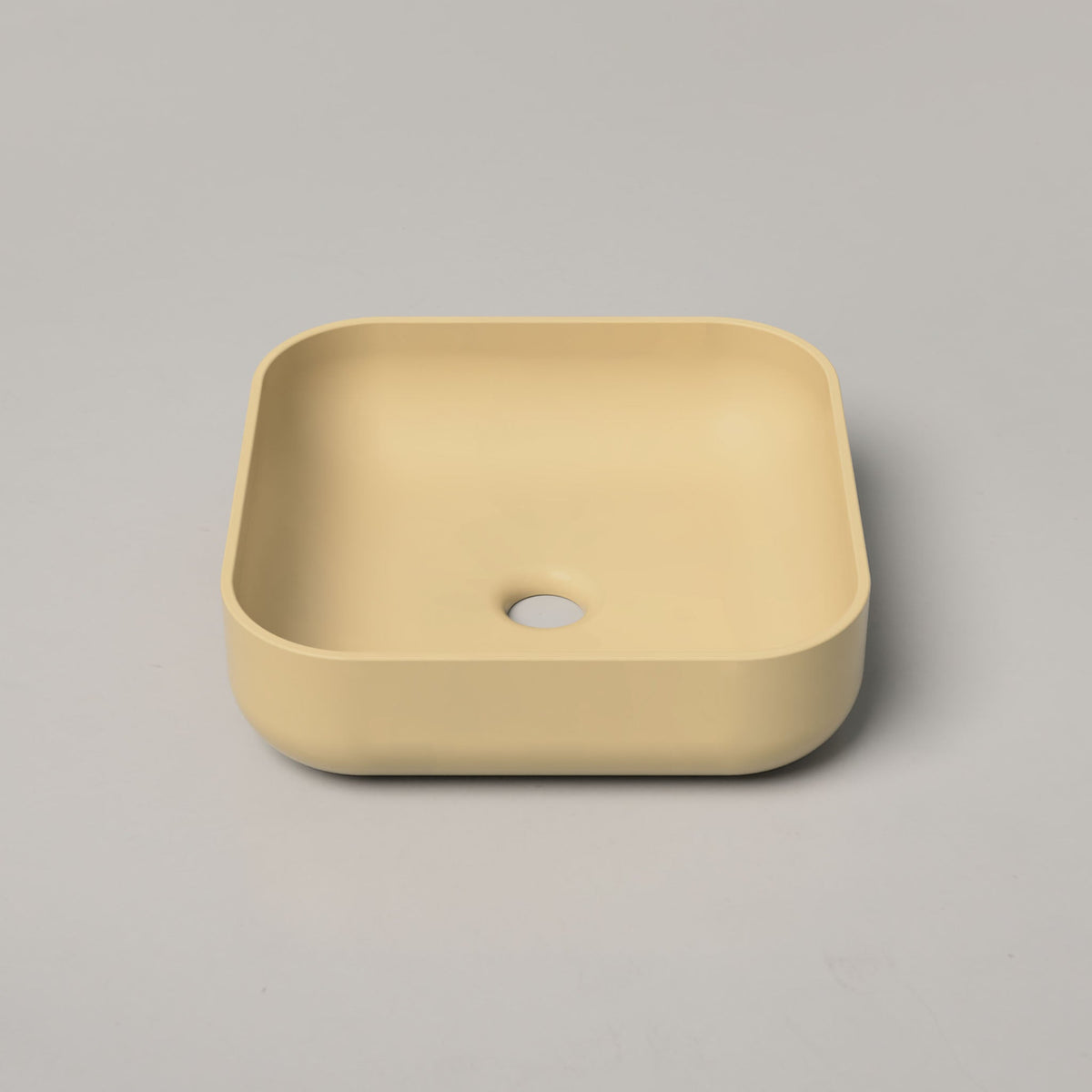 Nood Co Cube Concrete Basin in Custard | Nood Co