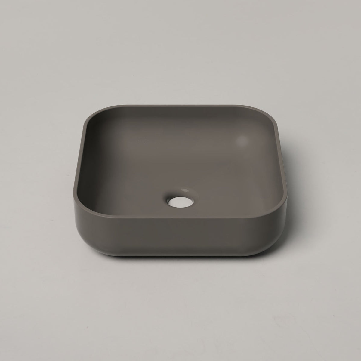 Nood Co Cube Concrete Basin in Mid Tone Grey | Nood Co