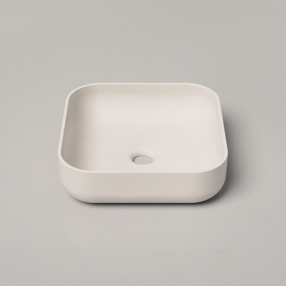 Nood Co Cube Concrete Basin in Morning Mist | Nood Co