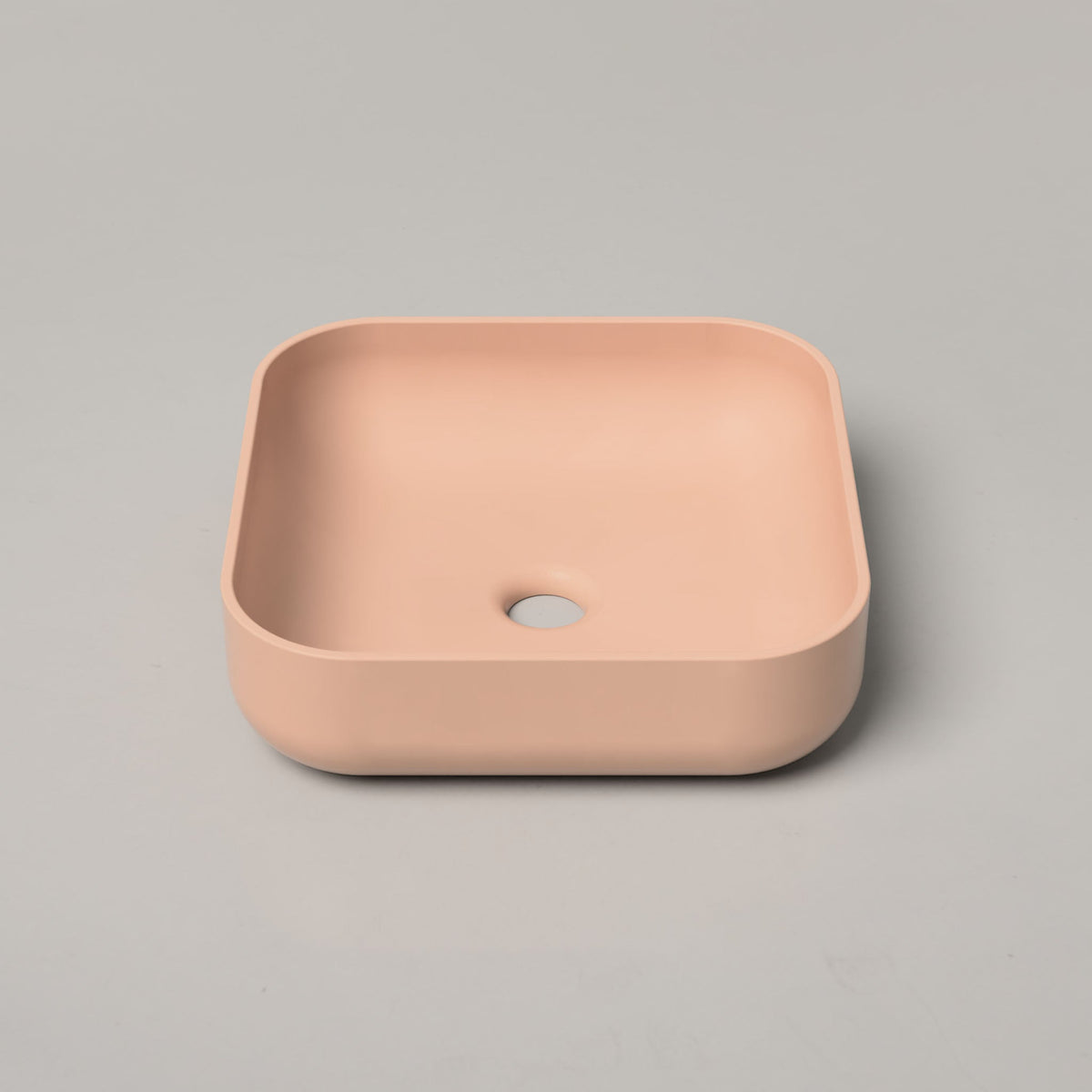 Nood Co Cube Concrete Basin in Pastel Peach | Nood Co